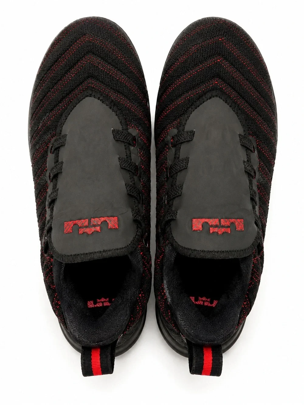 Nike LeBron Soldier XI Kids Slip-On Basketball Sneakers Black/Red US 10